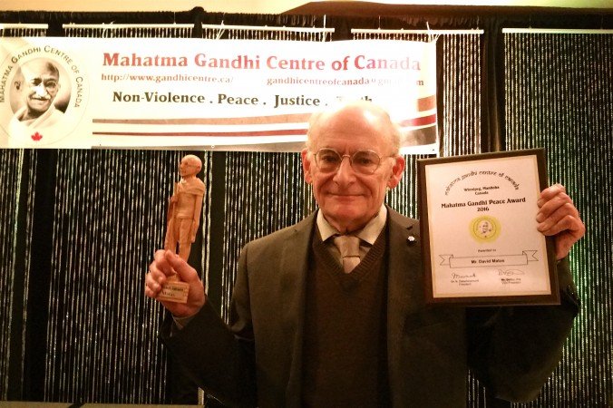 Luật sư David Matas, Người dành hơn một thập kỷ điều tra về mổ cướp nội tạng tại Trung Quốc được nhận giải thưởng Hòa bình Gandhi