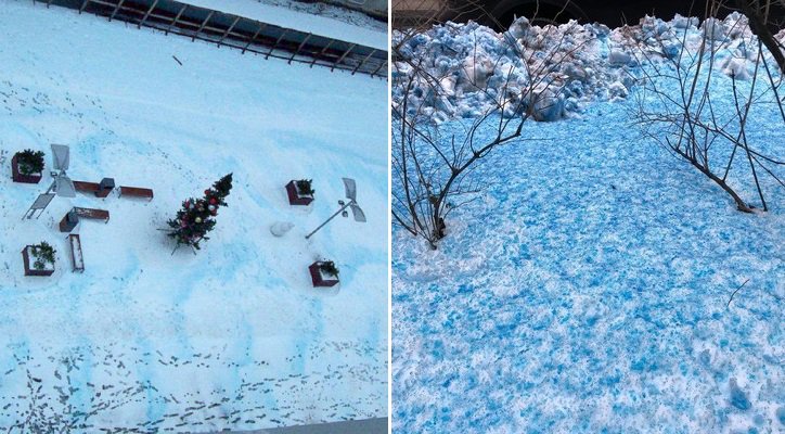 Nga: Hoang mang trước tuyết màu xanh phủ kín thành phố