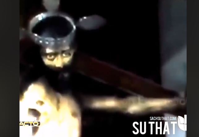 Bí mật được tiết lộ khi tượng Chúa Jesus mở mắt trên Thập giá