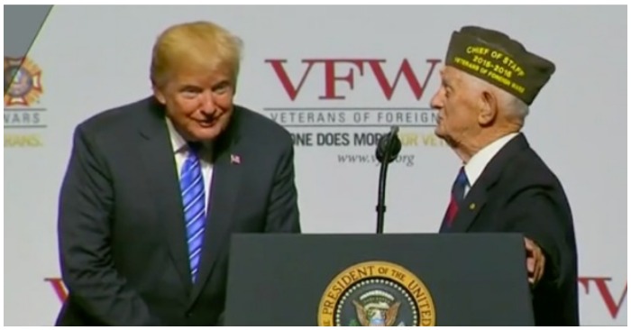 Cụ ông 94 tuổi có một yêu cầu, Tổng thống Trump đồng ý ngay lập tức