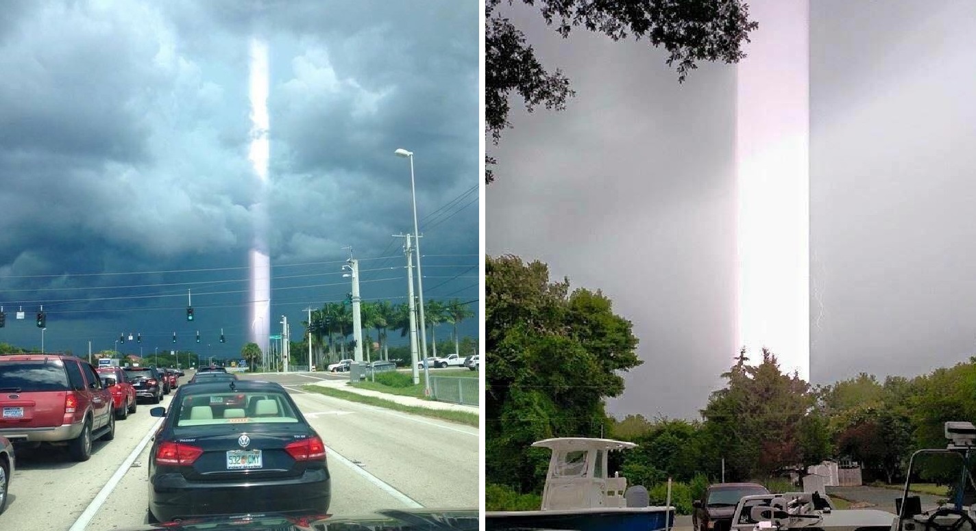 Bí ẩn thế giới: Cột ánh sáng kỳ lạ xuyên thẳng từ trời xuống đất