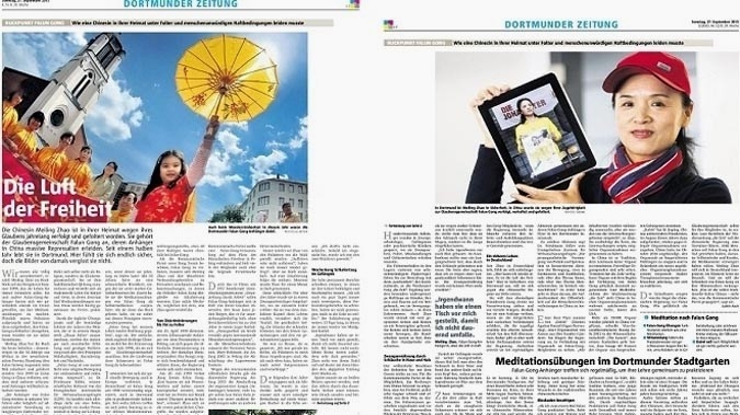 Câu chuyện một học viên Pháp Luân Công từng bị tra tấn ở Trung Quốc được thời báo Dortmund, Đức đăng tải