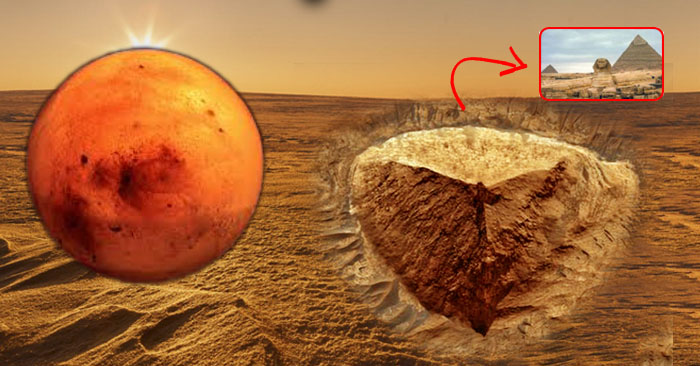 Phát hiện vật thể nghi kim tự tháp 3 mặt trên bề mặt sao Hỏa