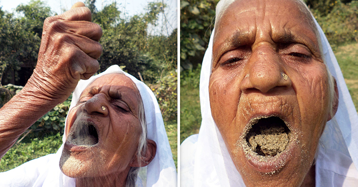Cụ bà Ấn Độ 78 tuổi ăn cát hơn 60 năm, chưa bao giờ gặp bác sĩ