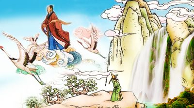 Người tu đạo xưa có thể hóa thân thành hạc bay trong mây