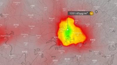 Dữ liệu từ Windy: Lượng khí Dioxit bốc lên từ khu vực Vũ Hán tương đương lượng hỏa táng hơn 14.000 thi thể