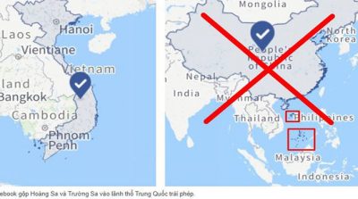 Facebook lại đổ lỗi kỹ thuật khi xóa Hoàng Sa, Trường Sa của Việt Nam
